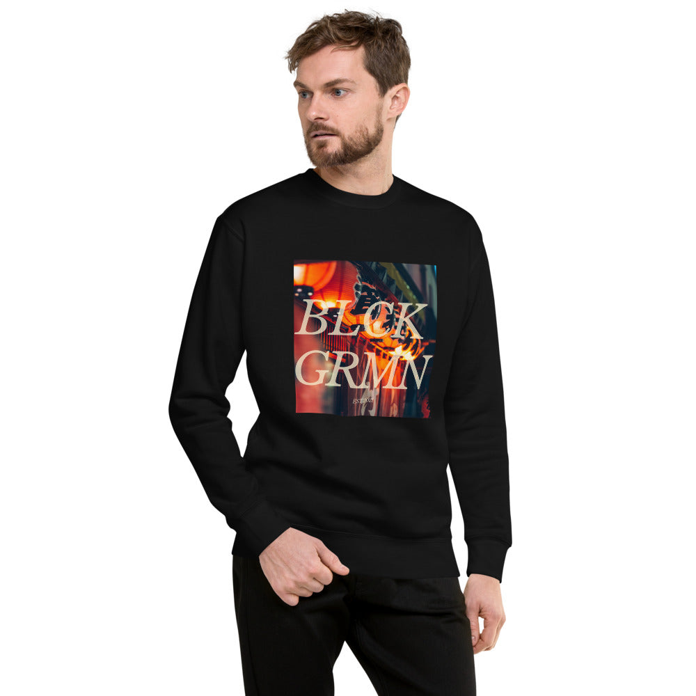 Black Germaine "Tokyo Nights" Crew Neck Sweater