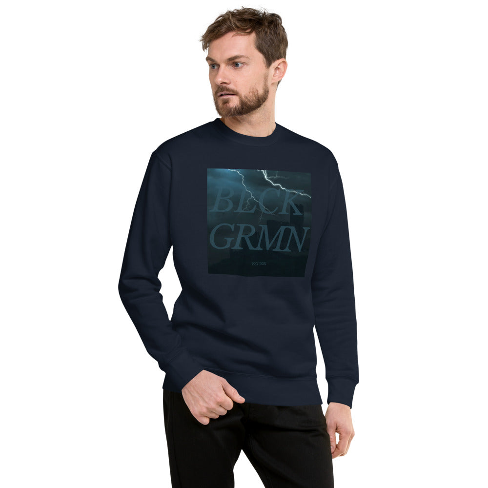 Black Germaine "Storm Breaker" Crew Neck Sweater