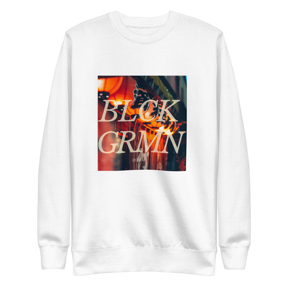 Black Germaine "Tokyo Nights" Crew Neck Sweater