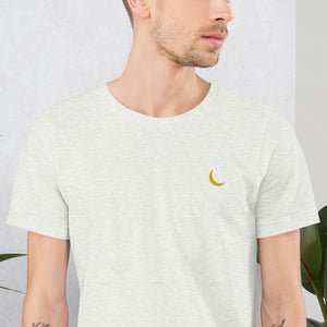 Black Germaine Embroidered "Champion Gold Moon Logo" T-Shirt