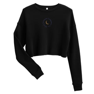 BLCK GRMN "Embroidered Circle Logo" Crop Sweater