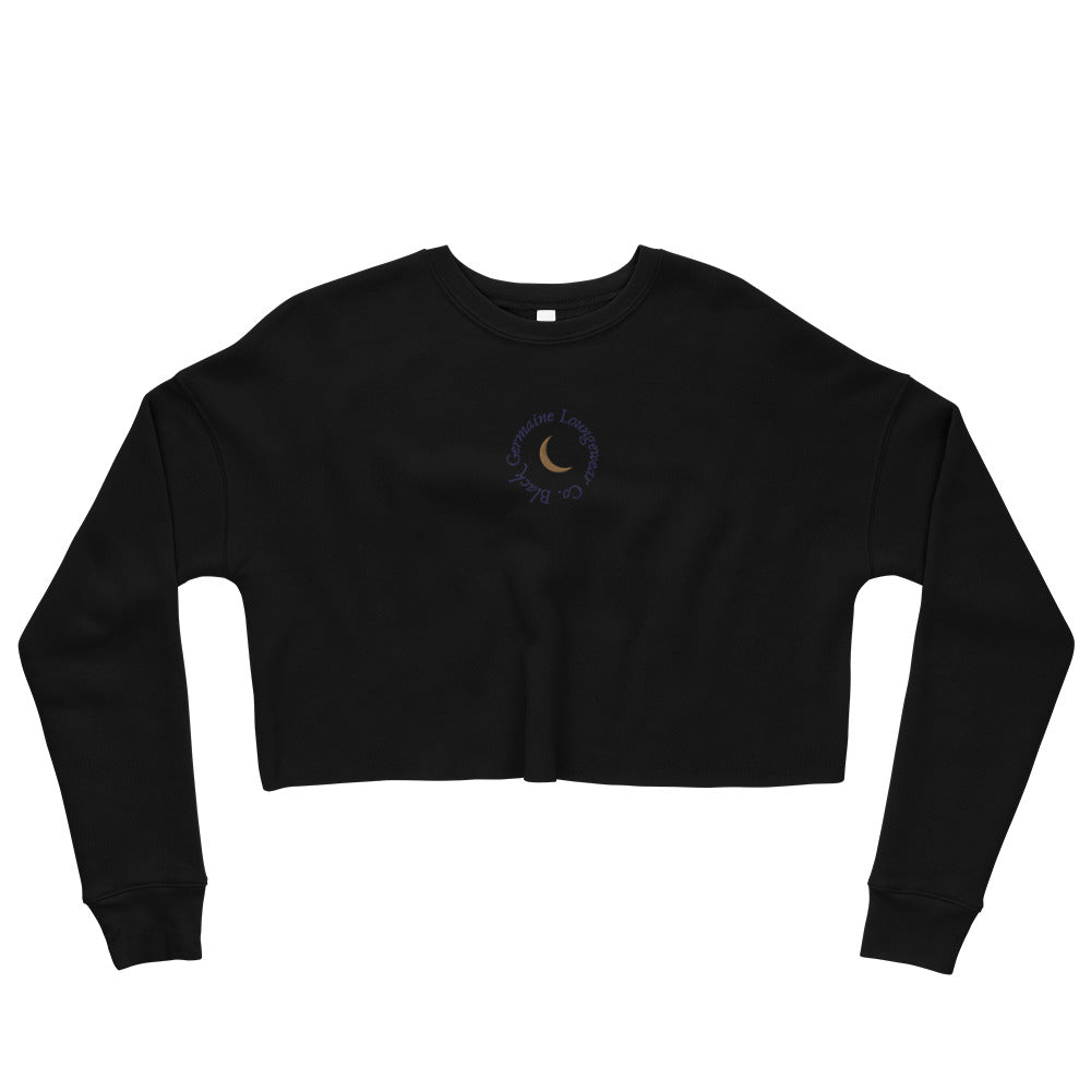 BLCK GRMN "Embroidered Circle Logo" Crop Sweater