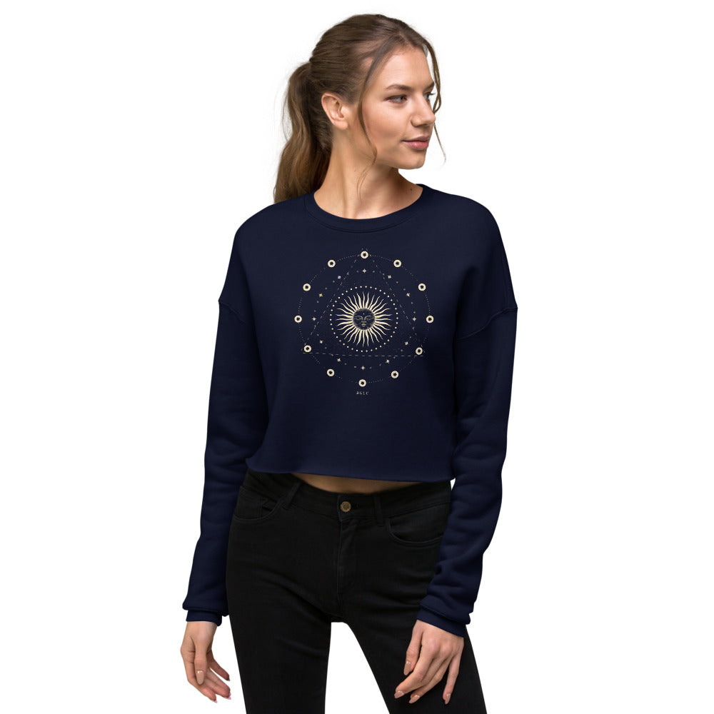 BLCK GRMN "Sun & Stars" Crop Sweater