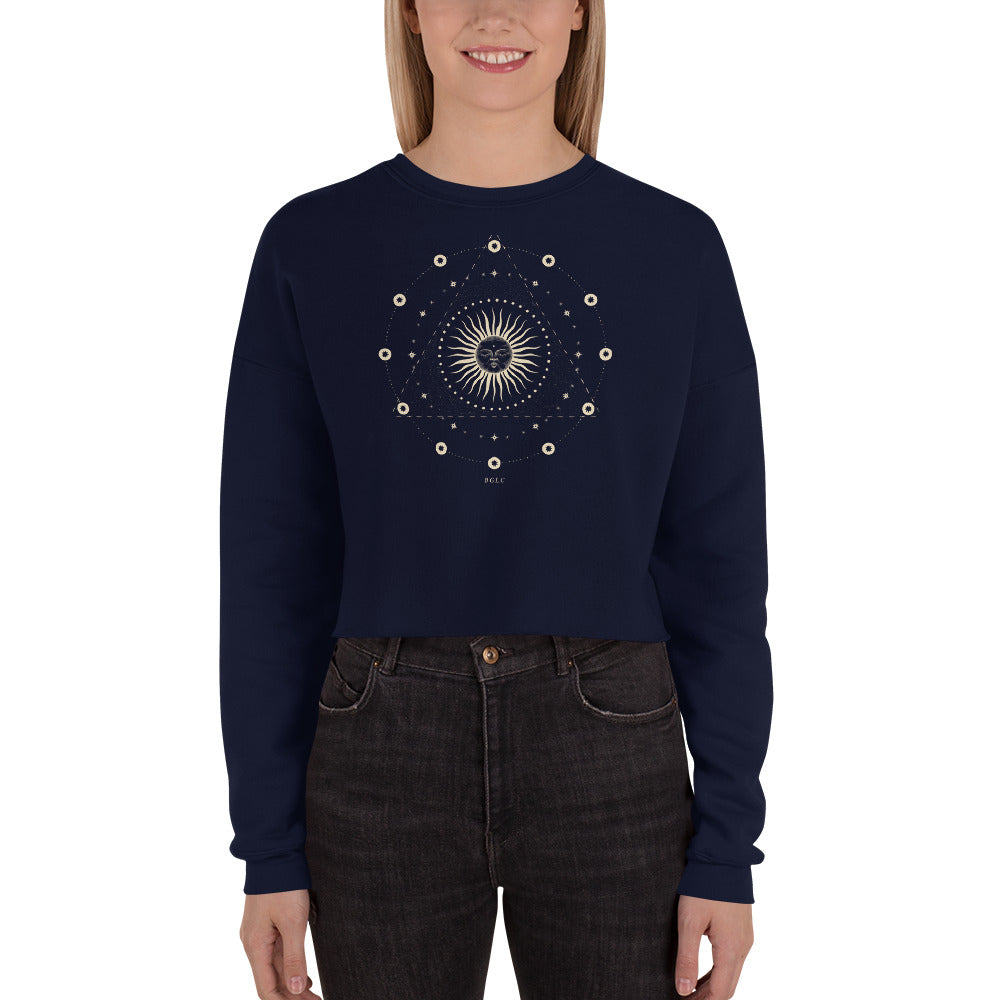 BLCK GRMN "Sun & Stars" Crop Sweater